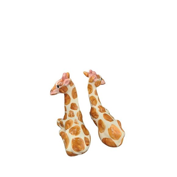 Giraffe African Animal Decor, set of 2 Figurine Ceramic Home Decor Accents, Cent - Picture 8 of 10